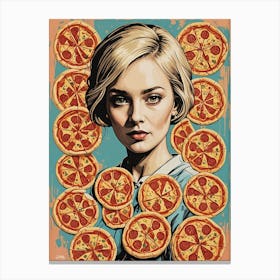 Pizza Girl Pop Canvas Print