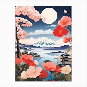 Japanese Flower Painting Canvas Print