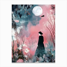 Woman In The Woods Canvas Print