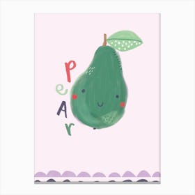 Cute Pear Nursery Baby And Kids Canvas Print