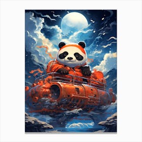 Panda Bear In Space Canvas Print
