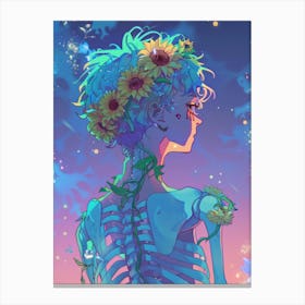 Skeleton Girl 1 Canvas Print