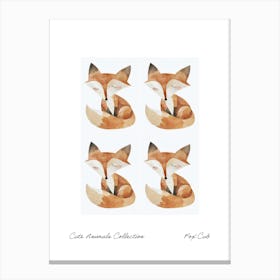 Cute Animals Collection Fox Cub 1 Canvas Print