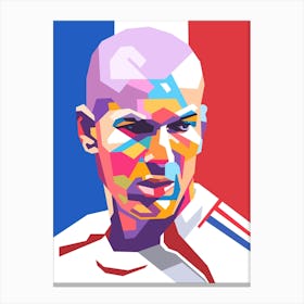 Zinedine Zidane wpap art style Canvas Print