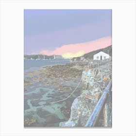 Faded Tresco Quay Sunset Canvas Print