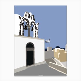 Greece, Santorini, Chapel Canvas Print