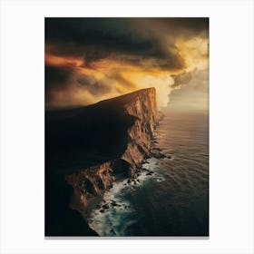 Stormy Sky Over A Cliff Canvas Print