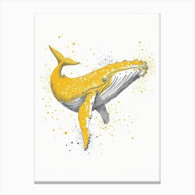 Yellow Humpback Whale 4 Canvas Print