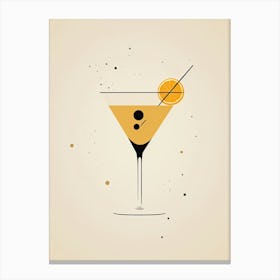 Mid Century Modern Bee S Knees Floral Infusion Cocktail 4 Canvas Print