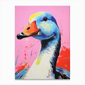 Andy Warhol Style Bird Goose 1 Canvas Print