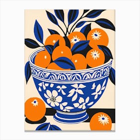 Oranges In A Bowl Canvas Print