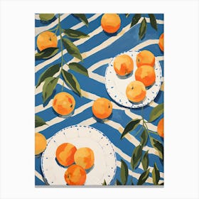 Apricots Fruit Summer Illustration 3 Canvas Print