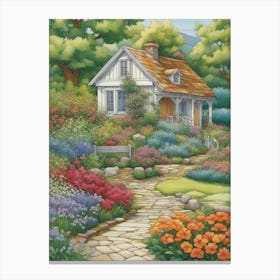 Garden Cottage Canvas Print