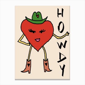 Howdy Cowgirl Canvas Print