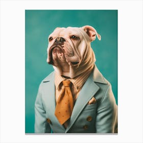 A Bulldog Dog 8 Canvas Print