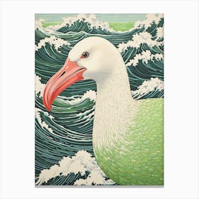 Ohara Koson Inspired Bird Painting Albatross 2 Canvas Print