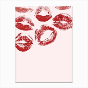 Kissing Lips Canvas Print