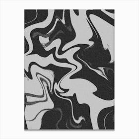 Abstract Painting Black And White 1 Canvas Print