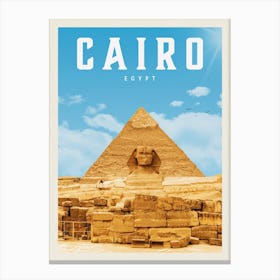 Cairo Egypt Travel Poster Canvas Print
