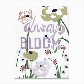 Always Bloom, pastel Canvas Print