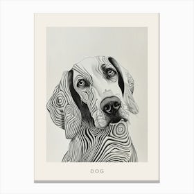 Black And Tan Line Sketch 2 Poster Canvas Print