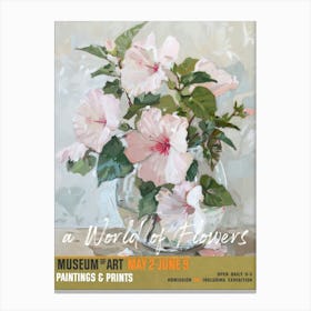 A World Of Flowers, Van Gogh Exhibition Hibiscus 3 Canvas Print