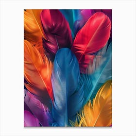 Colorful Feathers 7 Canvas Print