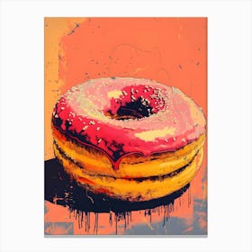 Red Donut Canvas Print