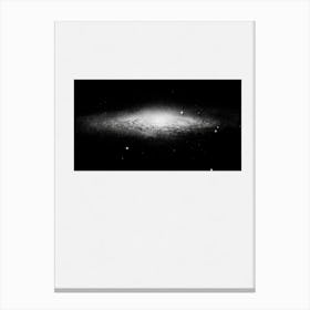 Galaxy In Black And White Canvas Print