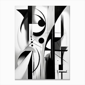 Perception Abstract Black And White 4 Canvas Print