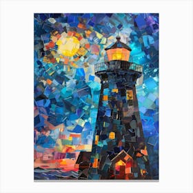 Mosaic Lighthouse 1 Canvas Print