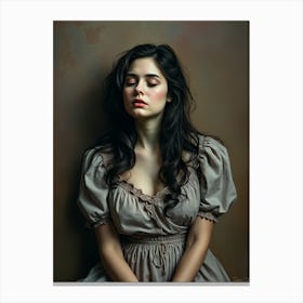 Woman In A Dress Canvas Print