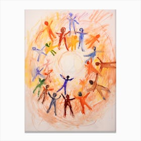 Children In A Circle Canvas Print