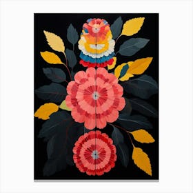 Celosia 2 Hilma Af Klint Inspired Flower Illustration Canvas Print