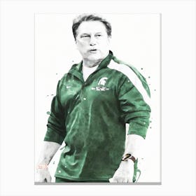 Tom Izzo Coach Basketball Canvas Print