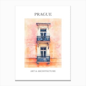Prague Travel And Architecture Poster 3 Canvas Print