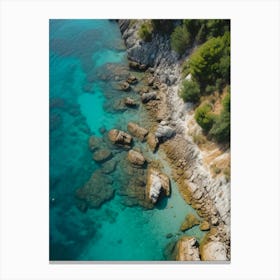 Aerial View Of A Beach Canvas Print