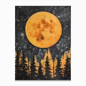 Full Moon In The Forest 2 Canvas Print