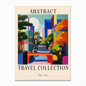 Abstract Travel Collection Poster Tokyo Japan 4 Canvas Print