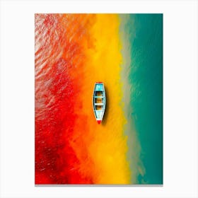 Small Boat In The Ocean 1 Canvas Print