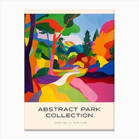 Abstract Park Collection Poster Parc De La Tete D Or Lyon France 2 Canvas Print