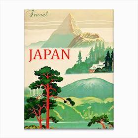 Japan Travel Poster Canvas Print