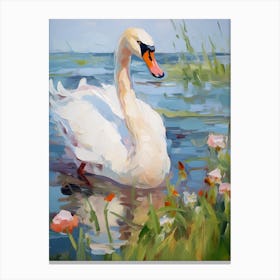 Bird Painting Swan 3 Canvas Print