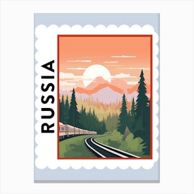 Russia 1 Travel Stamp Poster Canvas Print
