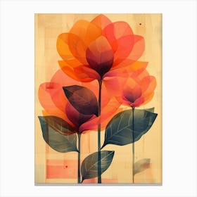 Abstract Flower Painting 4 Canvas Print