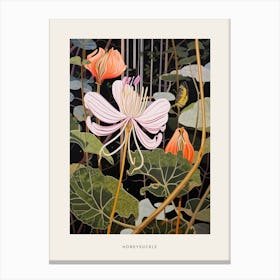 Flower Illustration Honeysuckle 3 Poster Canvas Print