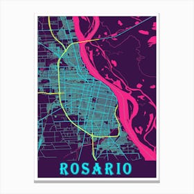 Rosario Map Poster 1 Canvas Print