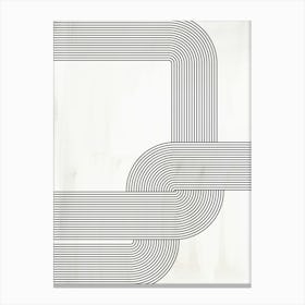 Black And White Lines Canvas Print