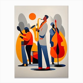 Abstract Jazz Music Canvas Print