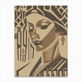 Nubian Queen Golden Canvas Print